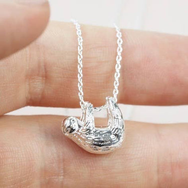 Sloth Silver Necklace -Lisa Angel